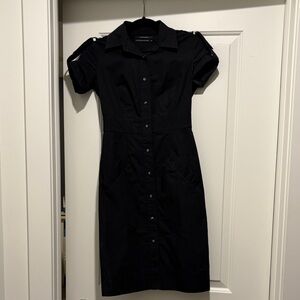 Club Monaco Black Midi Dress